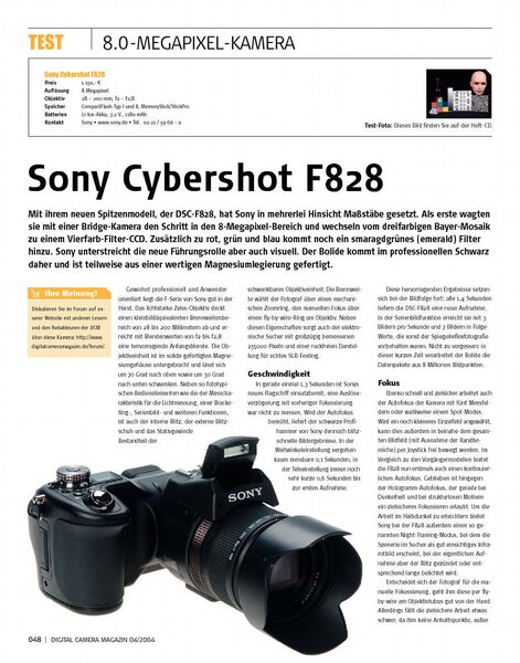 Sony Cybershot DSC-F828 deals