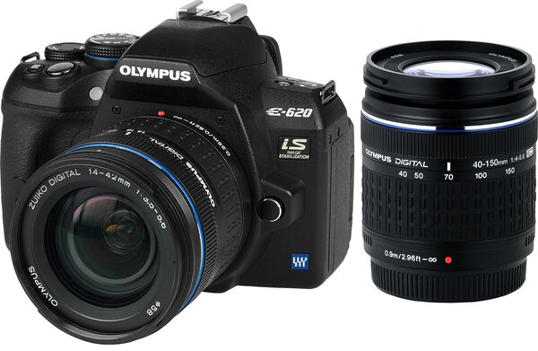 Olympus E-620 Double Zoom Kit mit 14-42 und 40-150 – Produktbundle auf  digitalkamera.de